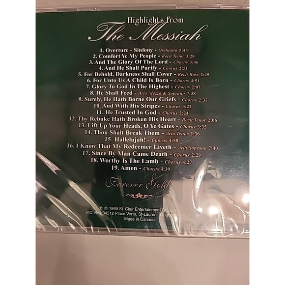 Highlights From the Messiah: Forever Gold by Various Artists CD, New - Picture 7 of 10